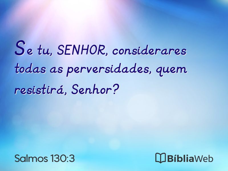 Salmos 130:3 em imagem para compartilhar