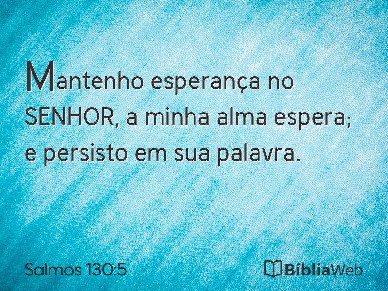 Salmos 130:5 em imagem para compartilhar