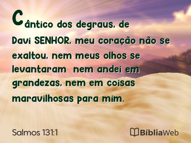 Salmos 131:1 em imagem para compartilhar