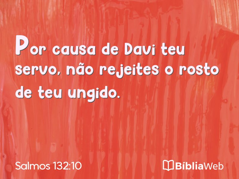 Salmos 132:10 em imagem para compartilhar