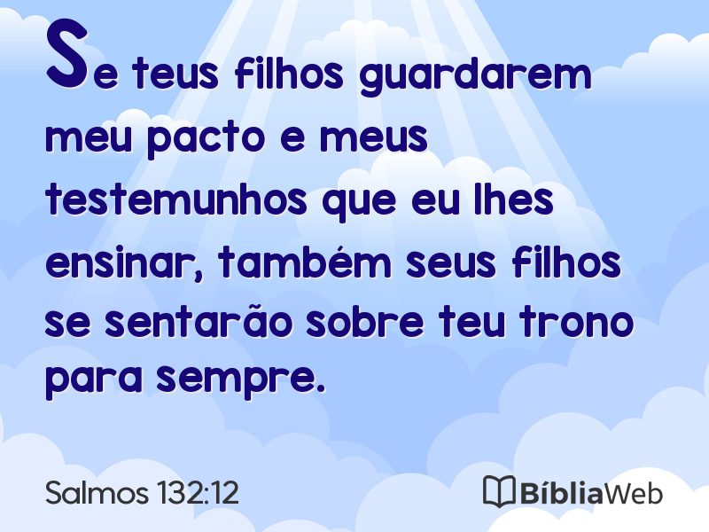 Salmos 132:12 em imagem para compartilhar