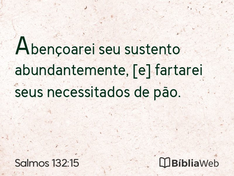 Salmos 132:15 em imagem para compartilhar