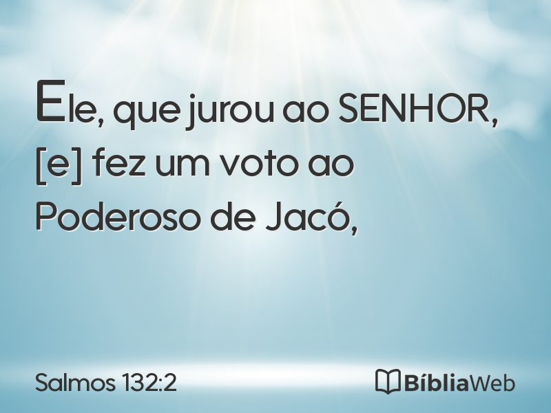Salmos 132:2 em imagem para compartilhar