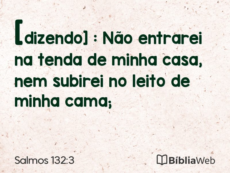 Salmos 132:3 em imagem para compartilhar
