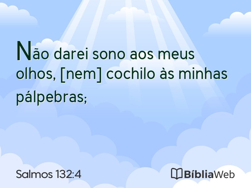 Salmos 132:4 em imagem para compartilhar