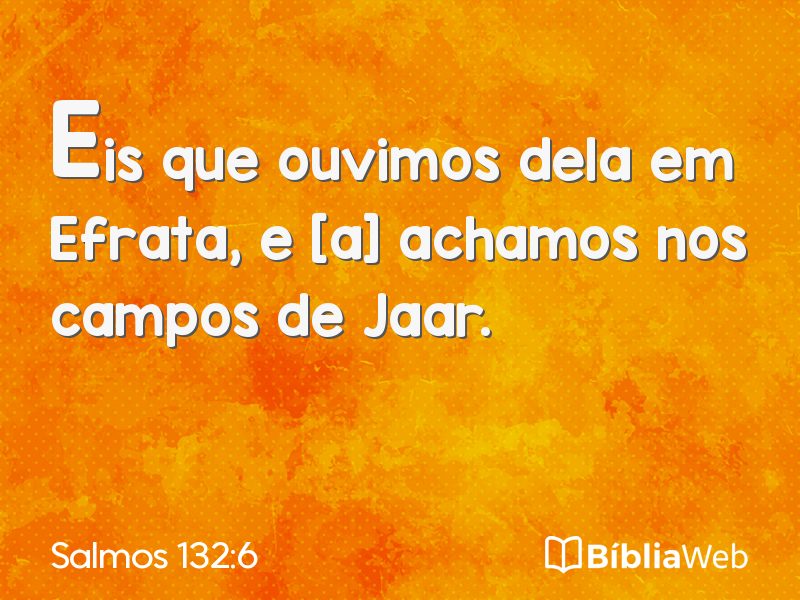 Salmos 132:6 em imagem para compartilhar