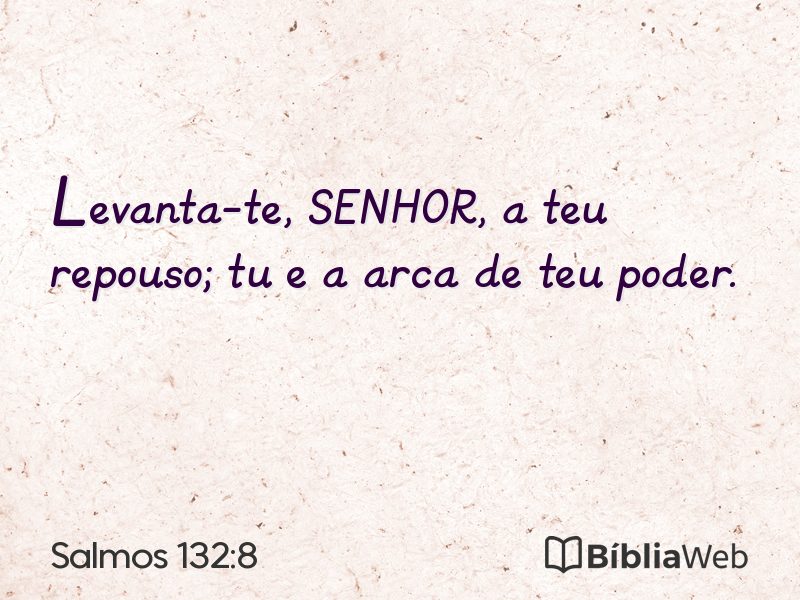 Salmos 132:8 em imagem para compartilhar