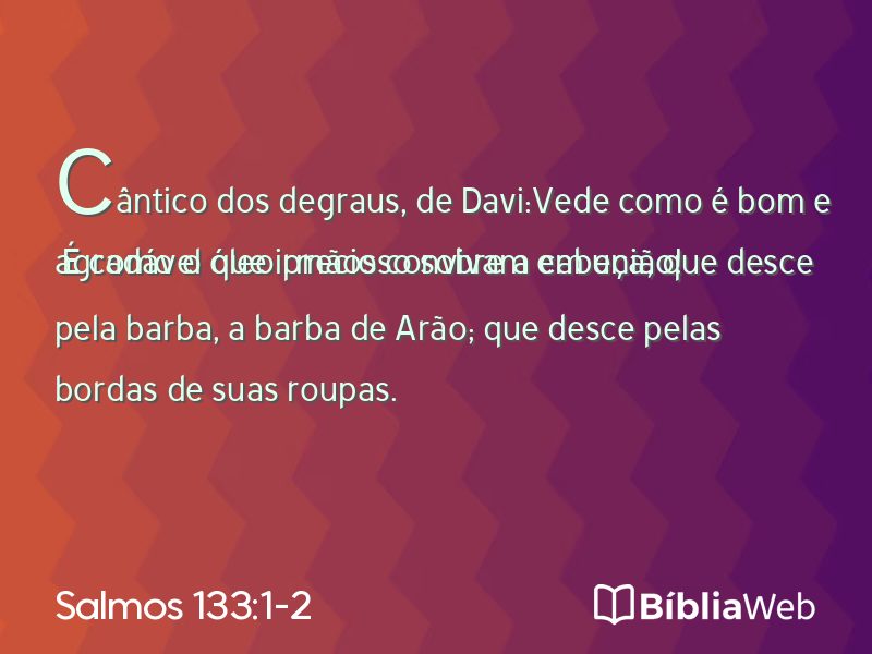 Salmos 133:1-2 em imagem para compartilhar