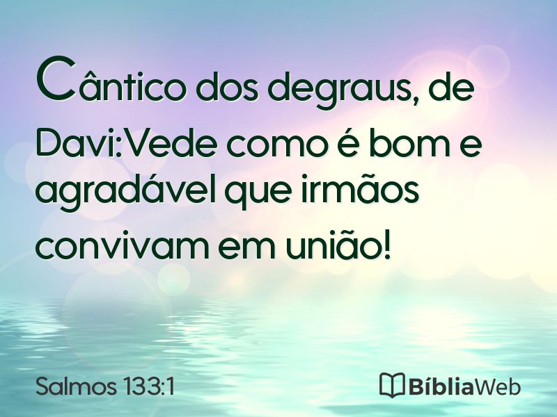 Salmos 133:1 em imagem para compartilhar