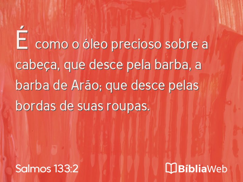 Salmos 133:2 em imagem para compartilhar