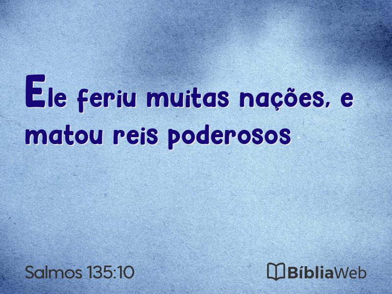 Salmos 135:10 em imagem para compartilhar