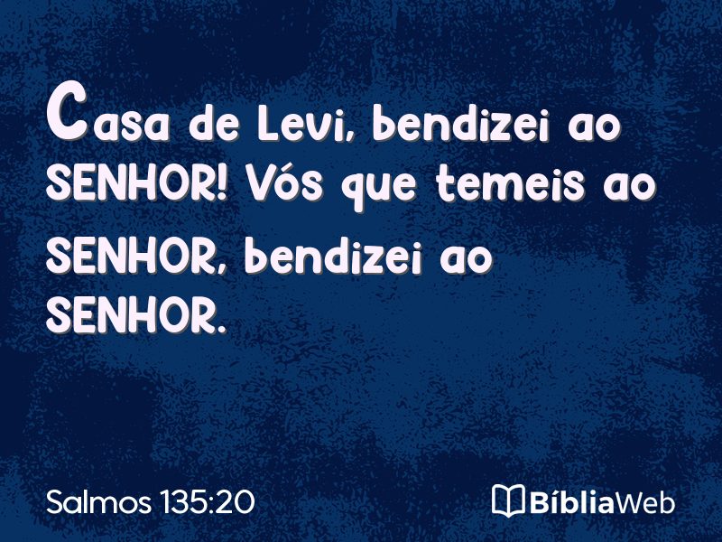 Salmos 135:20 em imagem para compartilhar