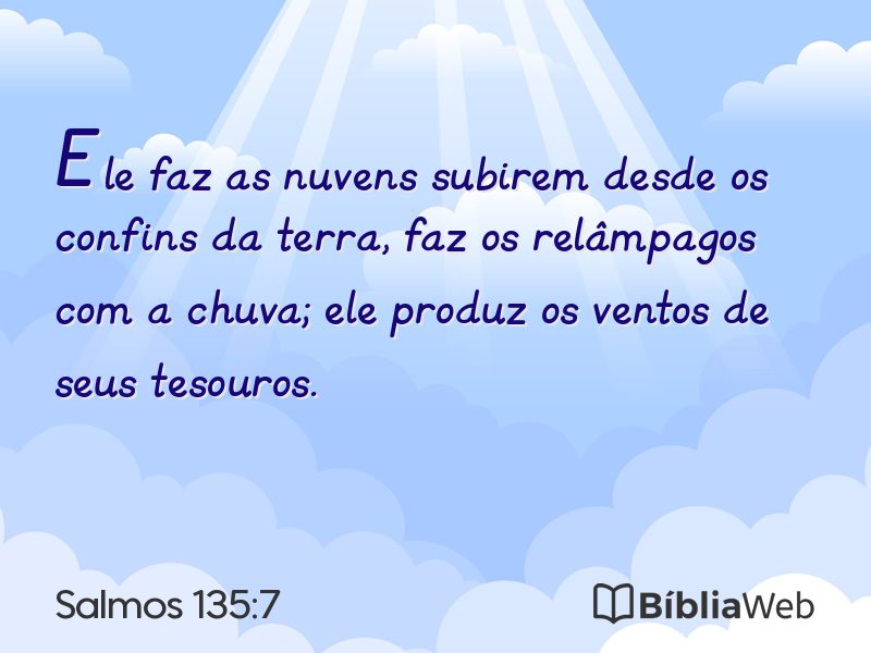 Salmos 135:7 em imagem para compartilhar