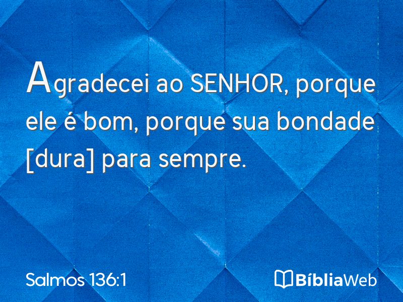 Salmos 136:1 em imagem para compartilhar