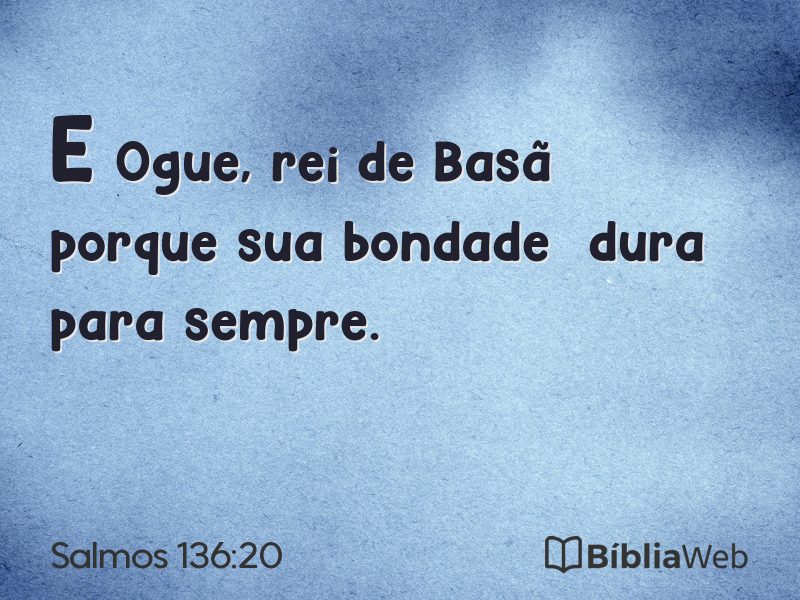 Salmos 136:20 em imagem para compartilhar