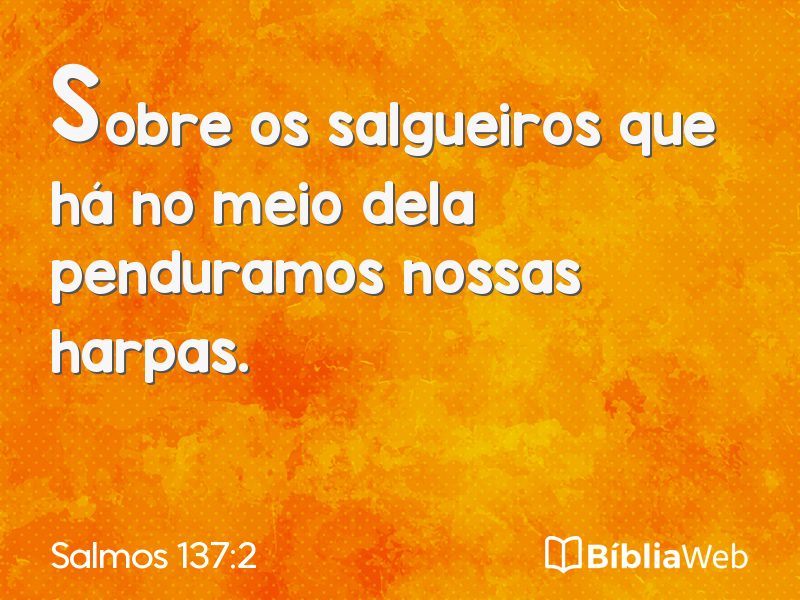 Salmos 137:2 em imagem para compartilhar