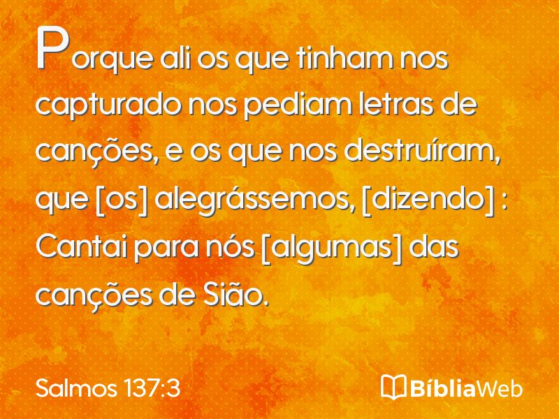 Salmos 137:3 em imagem para compartilhar