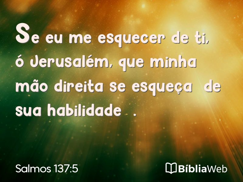 Salmos 137:5 em imagem para compartilhar