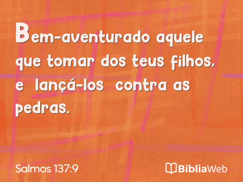 Salmos 137:9 em imagem para compartilhar