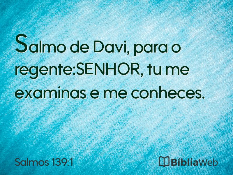 Salmos 139:1 em imagem para compartilhar