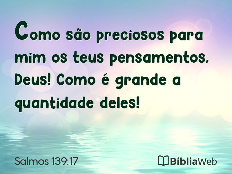 Salmos 139:17 em imagem para compartilhar