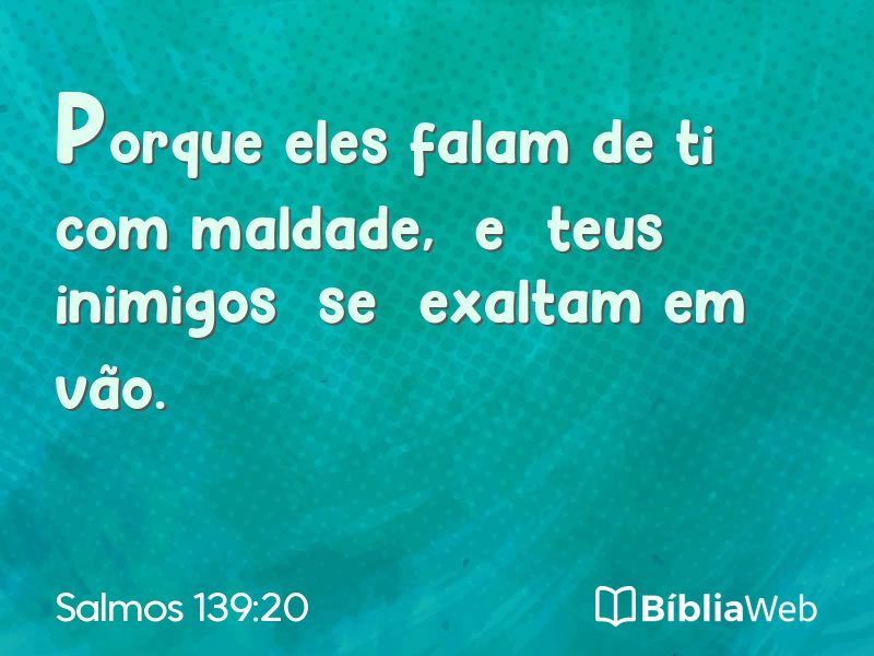 Salmos 139:20 em imagem para compartilhar