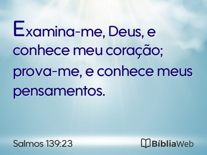 Salmos 139:23 em imagem para compartilhar