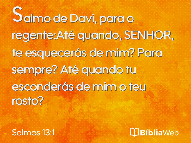Salmos 13:1 em imagem para compartilhar