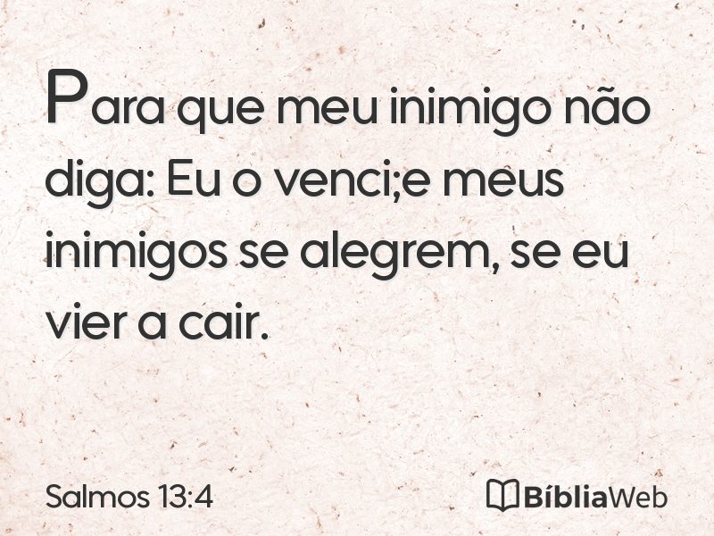 Salmos 13:4 em imagem para compartilhar