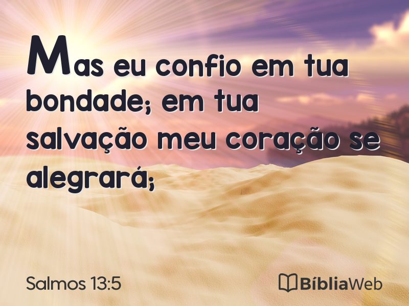 Salmos 13:5 em imagem para compartilhar