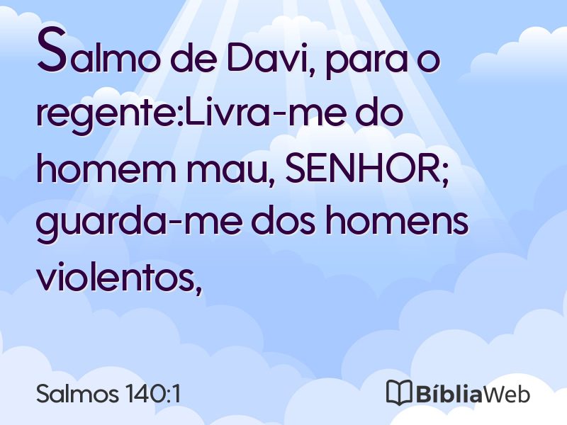 Salmos 140:1 em imagem para compartilhar