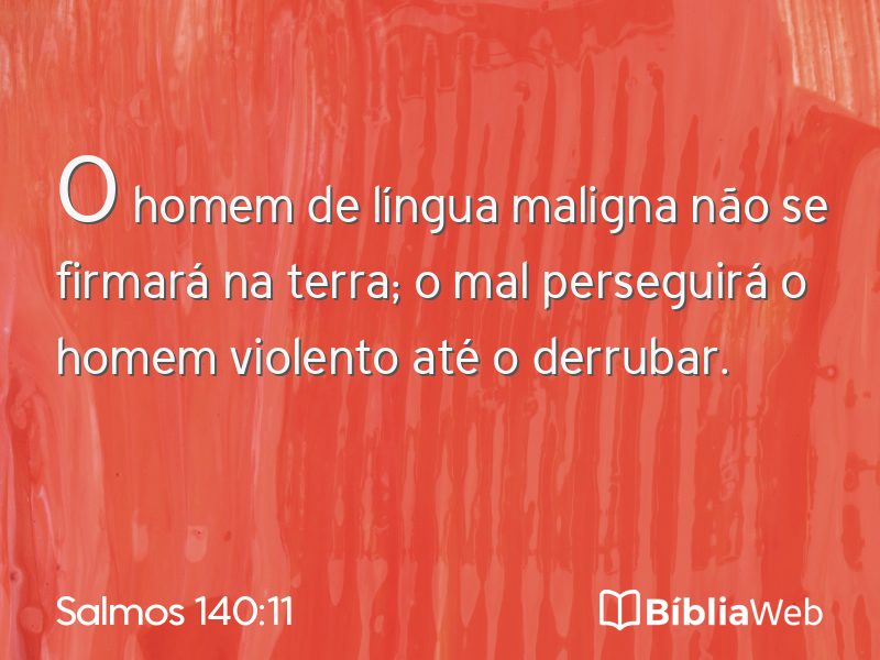 Salmos 140:11 em imagem para compartilhar