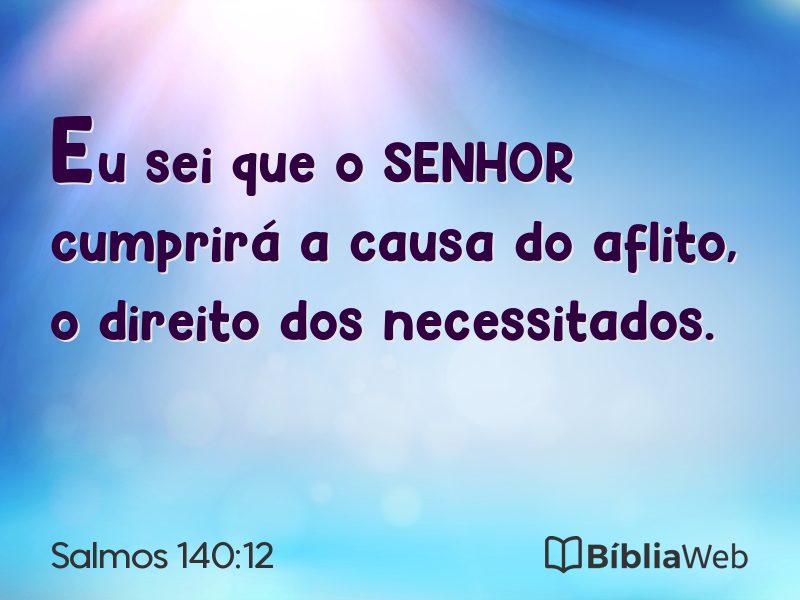 Salmos 140:12 em imagem para compartilhar