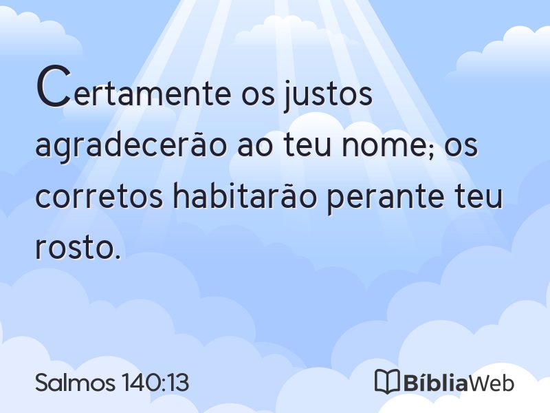 Salmos 140:13 em imagem para compartilhar