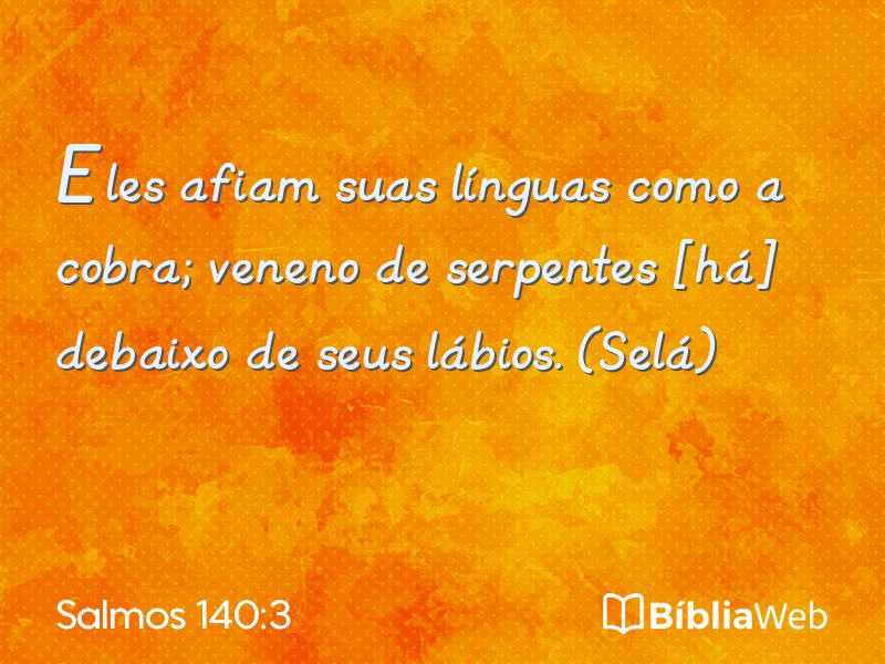 Salmos 140:3 em imagem para compartilhar