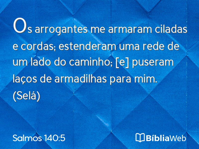 Salmos 140:5 em imagem para compartilhar