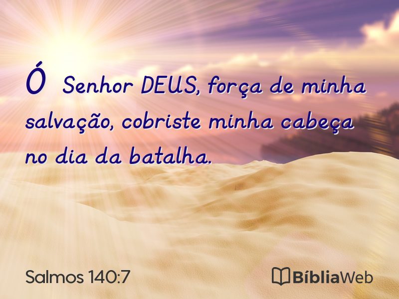 Salmos 140:7 em imagem para compartilhar