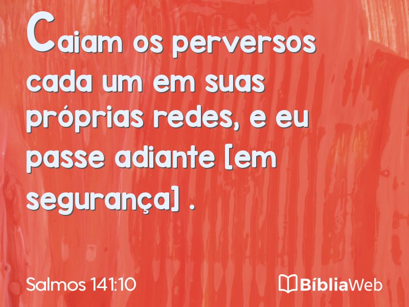 Salmos 141:10 em imagem para compartilhar