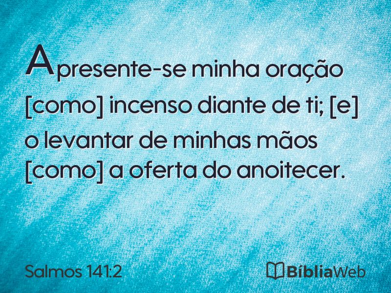 Salmos 141:2 em imagem para compartilhar