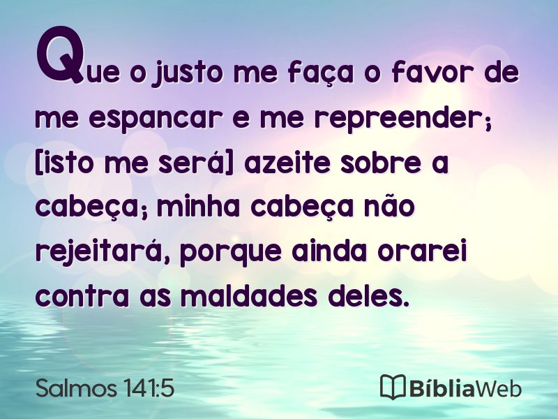 Salmos 141:5 em imagem para compartilhar