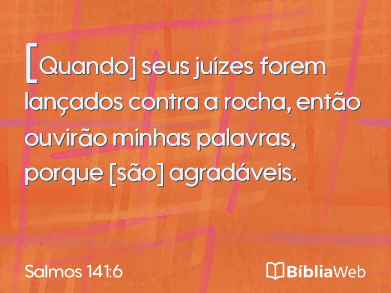 Salmos 141:6 em imagem para compartilhar