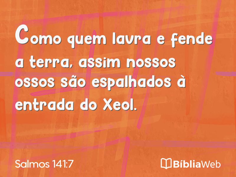 Salmos 141:7 em imagem para compartilhar