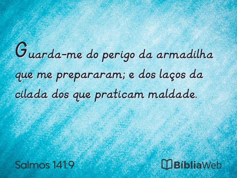 Salmos 141:9 em imagem para compartilhar