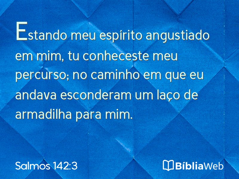 Salmos 142:3 em imagem para compartilhar