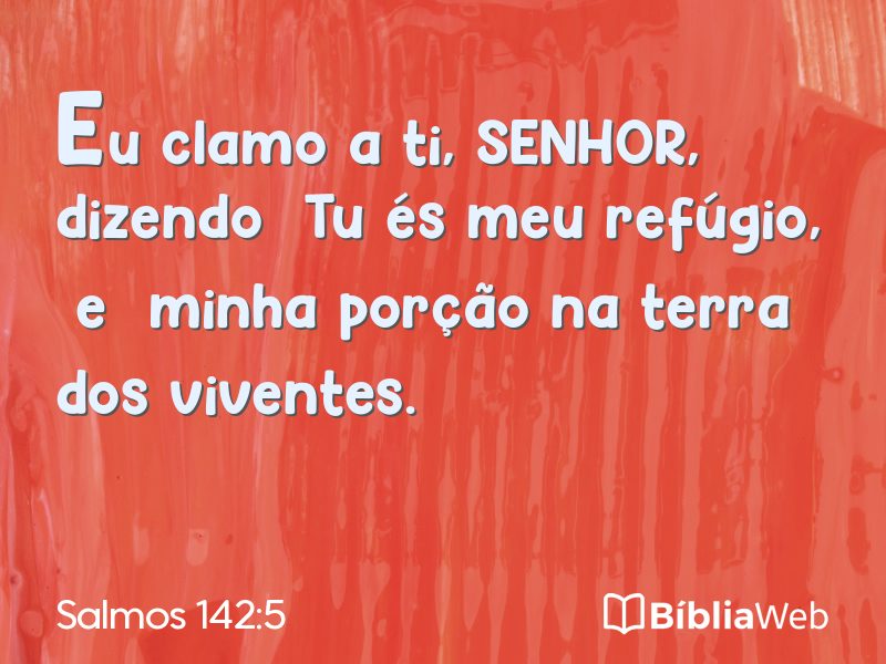 Salmos 142:5 em imagem para compartilhar