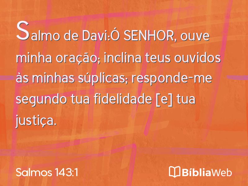 Salmos 143:1 em imagem para compartilhar