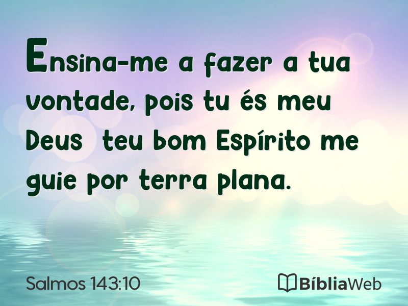 Salmos 143:10 em imagem para compartilhar