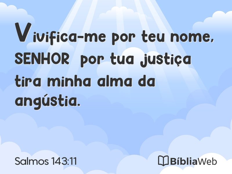 Salmos 143:11 em imagem para compartilhar