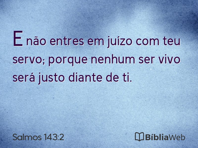 Salmos 143:2 em imagem para compartilhar
