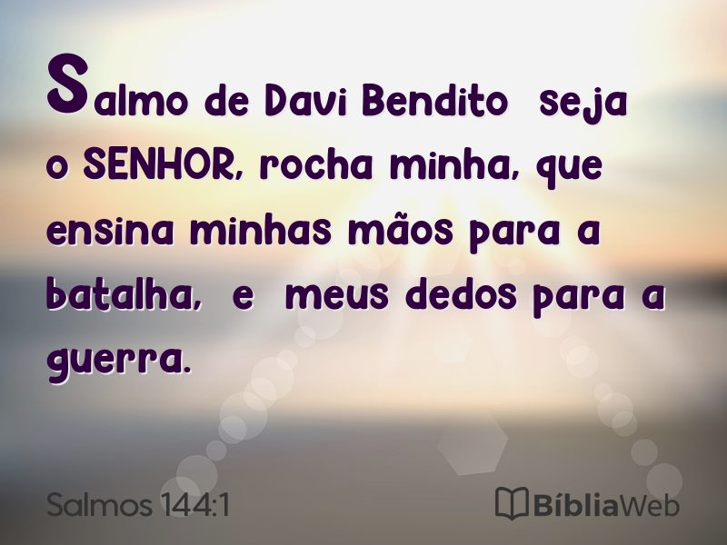 Salmos 144:1 em imagem para compartilhar